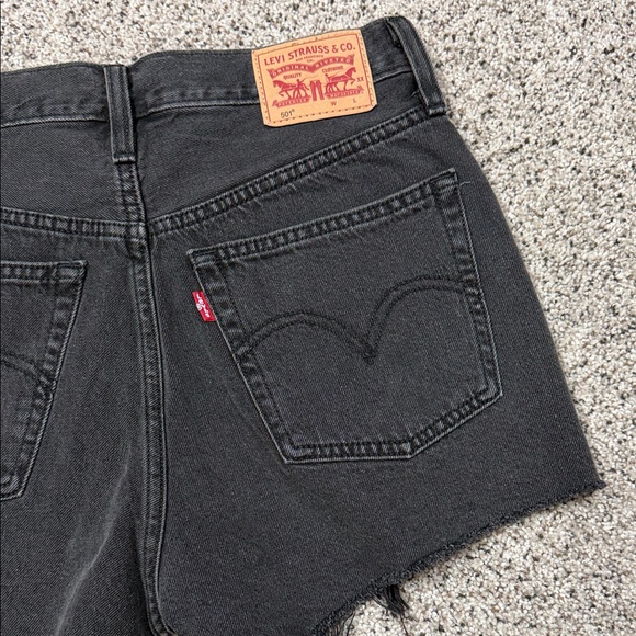 Levi's Black 501 Jean Shorts for Women - Picture 6 of 8